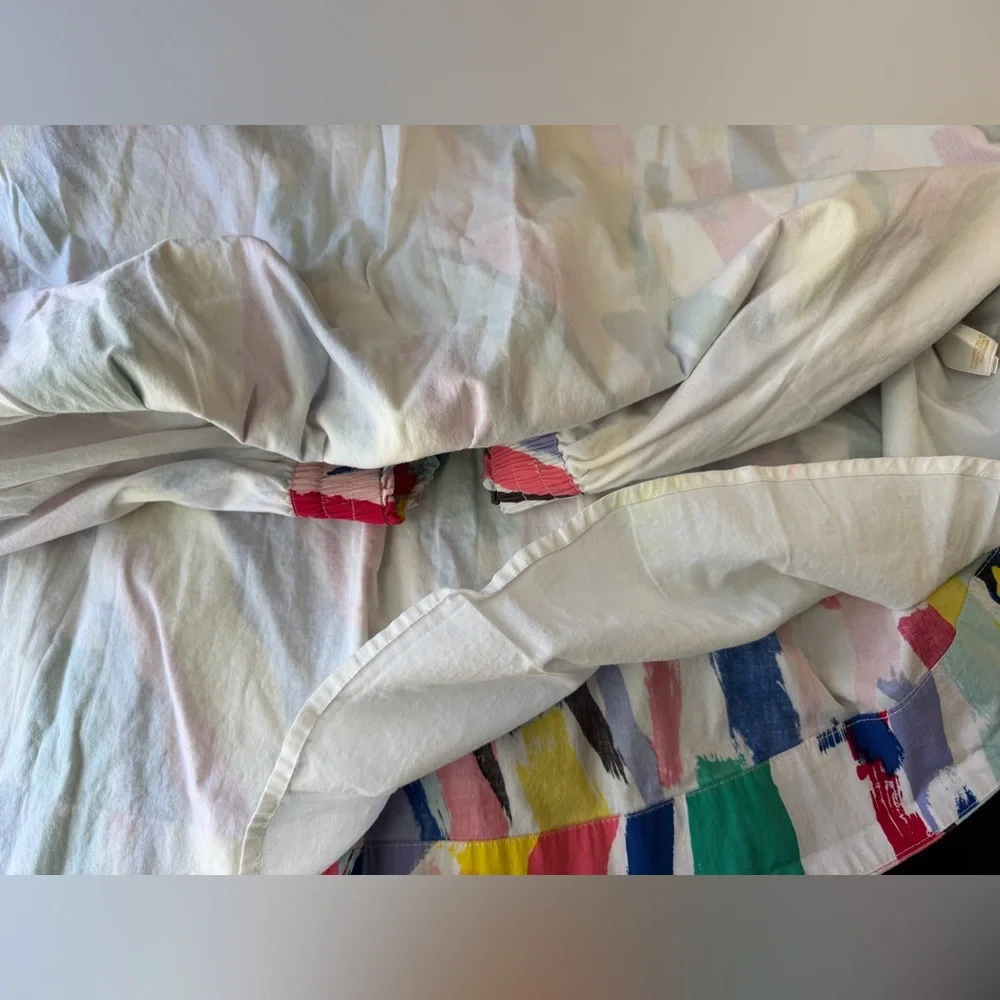 Kate Spade Skirt The Rules XL Multicolor Brushstroke A-Line Skirt Elastic Waist - Picture 9 of 10